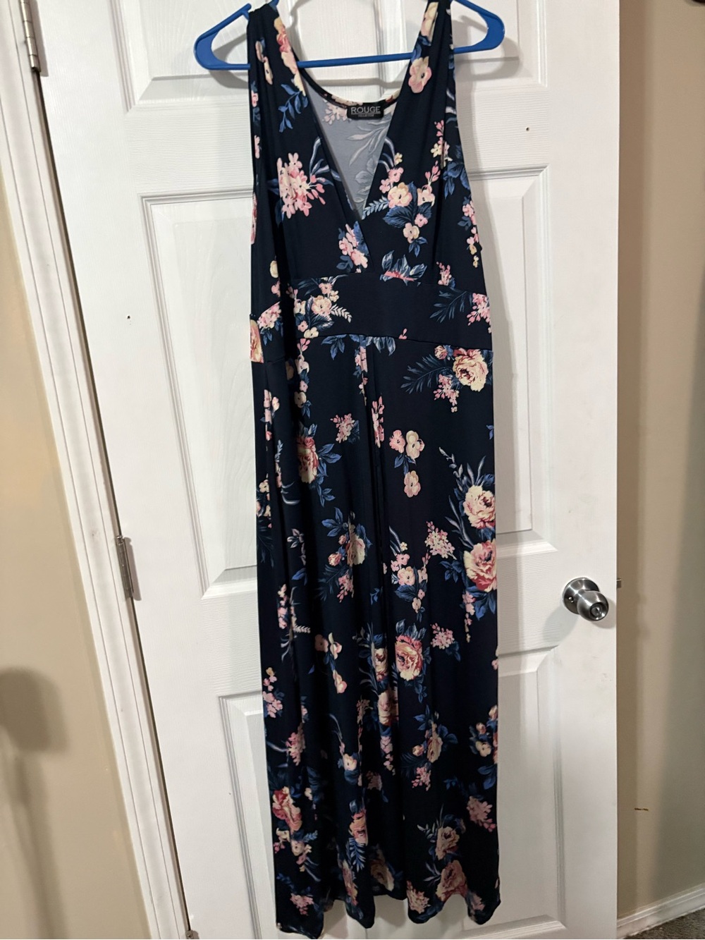 Navy Floral shorts romper with skirt